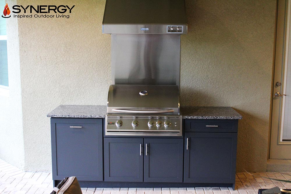 Outdoor Kitchen Construction Project - Custom Cabinets, Grill, Countertops Tampa Florida