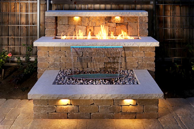 Fire and Water Feature-Synergy Outdoor Living 
