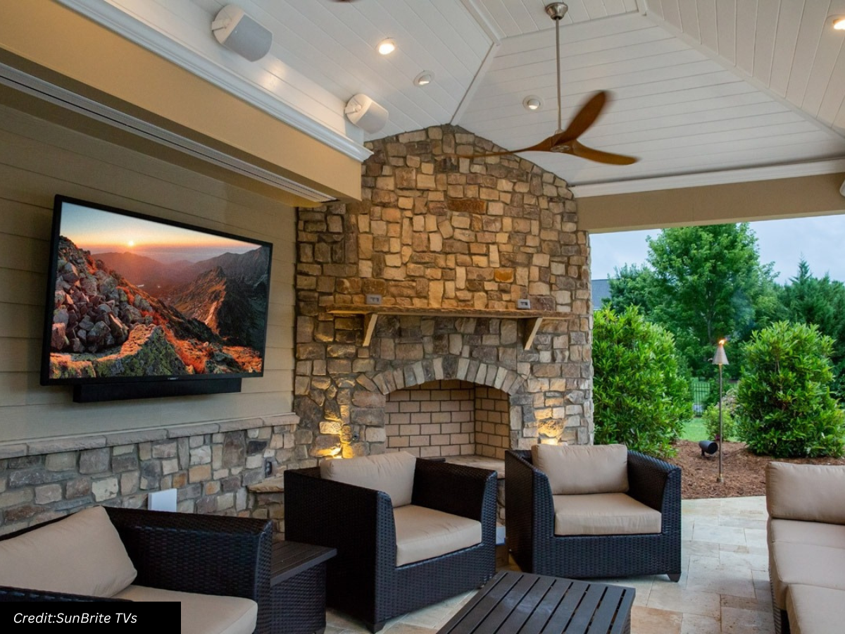 SunBrite TV in outdoor living space