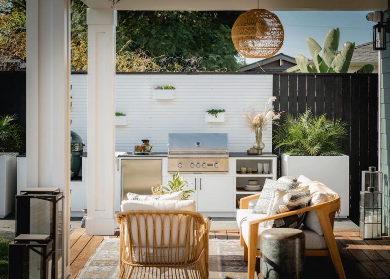 Urban Bonfire cabinetry in outdoor kitchen