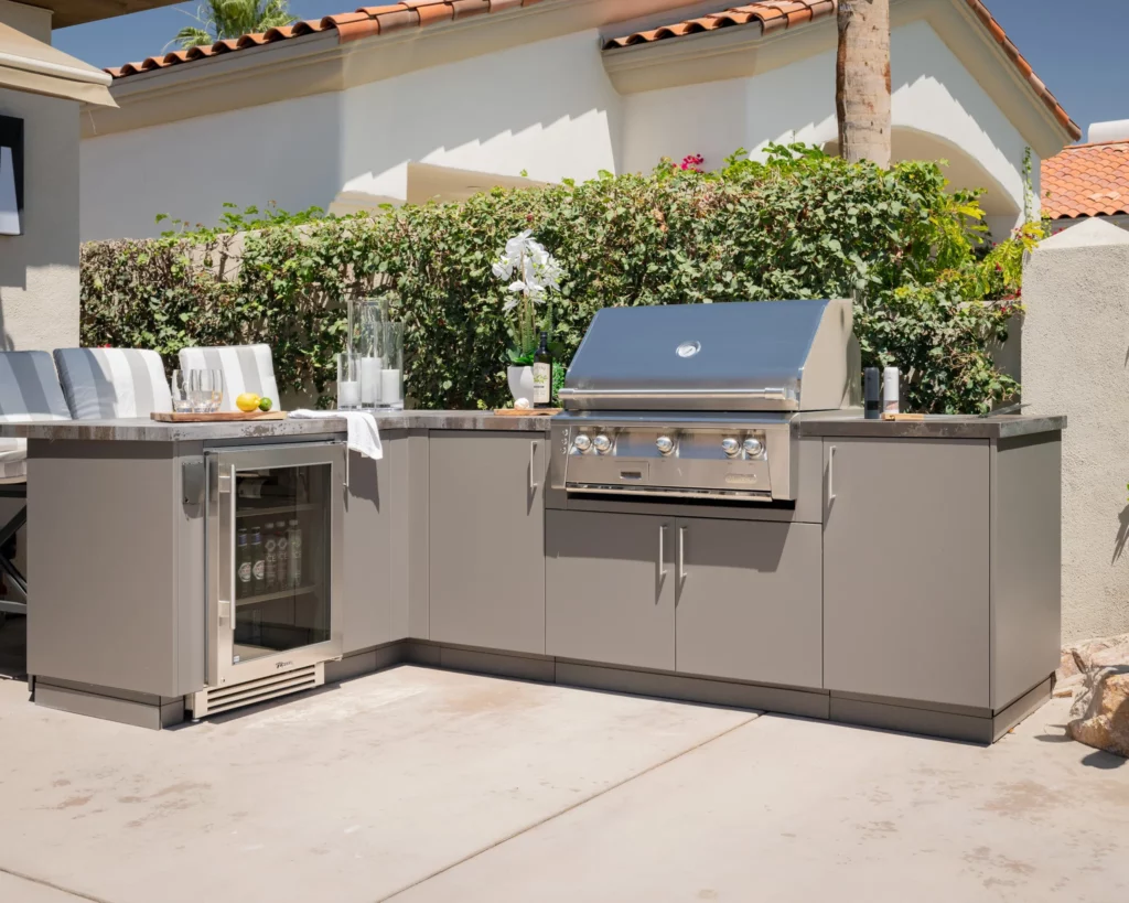 outdoor kitchen cabinets by Urban Bonfire Cabinetry 