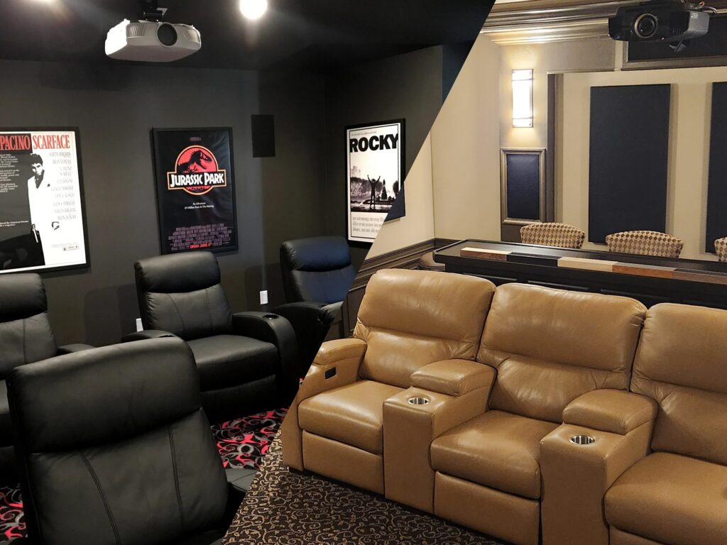 Two different home theaters